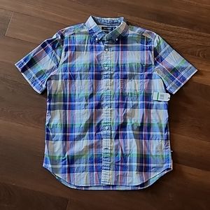 Nautica Classic Fit/Stretch Plaid Shirt. Size L